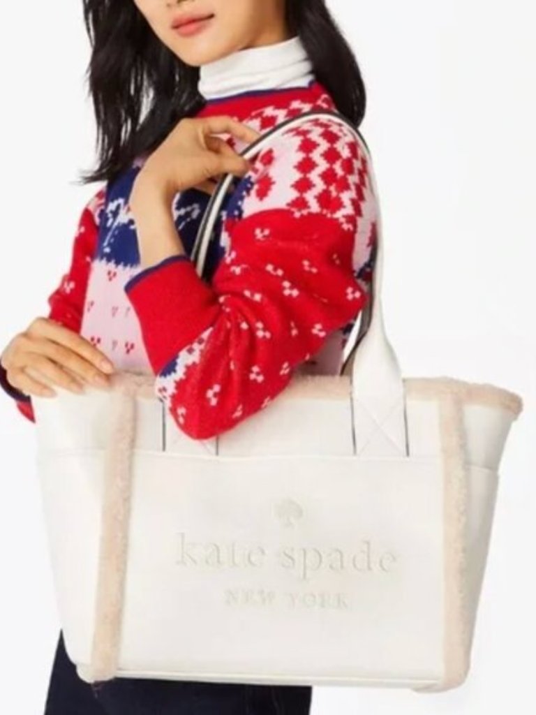 Nwt Kate Spade Faux Shearling Meringue Jett Tote